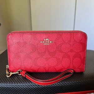 Coach Red Wristlet Wallet